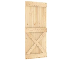 Slankios durys 90 x 210 cm Natūrali ir juoda