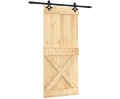 Slankios durys Natūrali ir juoda 90 x 210 cm