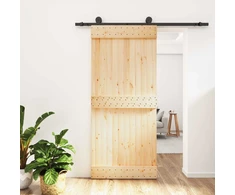 Slankios durys Natūrali ir juoda 90 x 210 cm