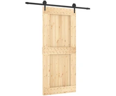 Slankios durys Natūrali ir juoda 90 x 210 cm