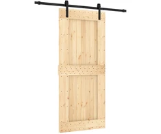 Slankios durys Natūrali ir juoda 90 x 210 cm