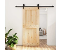 Slankios durys Natūrali ir juoda 90 x 210 cm