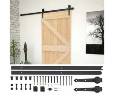Slankios durys Natūrali ir juoda 90 x 210 cm
