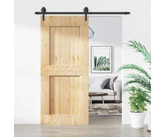 Slankios durys Natūrali ir juoda 90 x 210 cm