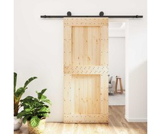 Slankios durys Natūrali ir juoda 90 x 210 cm