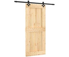 Slankios durys Natūrali ir juoda 90 x 210 cm