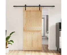Slankios durys Natūrali ir juoda 90 x 210 cm