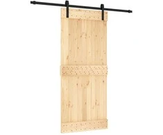 Slankios durys Natūrali ir juoda 90 x 210 cm