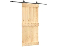 Slankios durys Natūrali ir juoda 90 x 210 cm