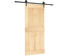 Slankios durys Natūrali ir juoda 90 x 210 cm