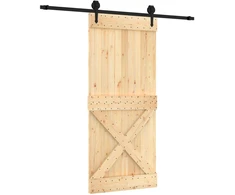 Slankios durys Natūrali ir juoda 90 x 210 cm