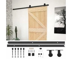 Slankios durys Natūrali ir juoda 90 x 210 cm