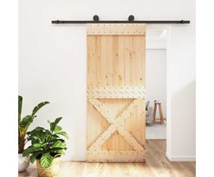 Slankios durys Natūrali ir juoda 90 x 210 cm