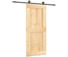 Slankios durys Natūrali ir juoda 90 x 210 cm