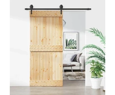 Slankios durys Natūrali ir juoda 90 x 210 cm