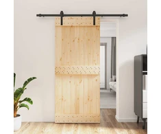 Slankios durys Natūrali ir juoda 90 x 210 cm