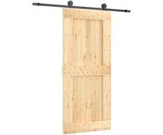 Slankios durys Natūrali ir juoda 90 x 210 cm