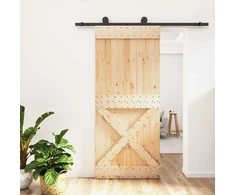 Slankios durys Natūrali ir juoda 90 x 210 cm
