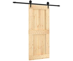 Slankios durys Natūrali ir juoda 90 x 210 cm