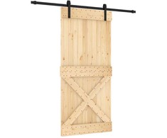 Slankios durys Natūrali ir juoda 95 x 210 cm