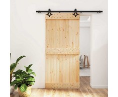 Slankios durys Natūrali ir juoda 95 x 210 cm