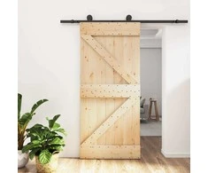Slankios durys Natūrali ir juoda 95 x 210 cm