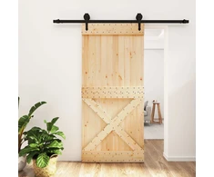 Slankios durys Natūrali ir juoda 95 x 210 cm