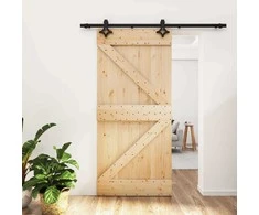 Slankios durys Natūrali ir juoda 95 x 210 cm