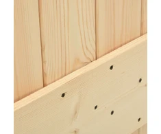 Slankios durys Natūrali ir juoda 95 x 210 cm