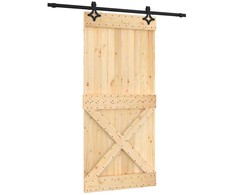Slankios durys Natūrali ir juoda 95 x 210 cm