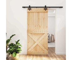 Slankios durys Natūrali ir juoda 95 x 210 cm