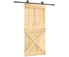 Slankios durys Natūrali ir juoda 95 x 210 cm