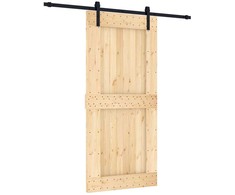Slankios durys Natūrali ir juoda 95 x 210 cm