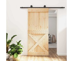 Slankios durys Natūrali ir juoda 95 x 210 cm