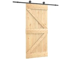 Slankios durys Natūrali ir juoda 95 x 210 cm