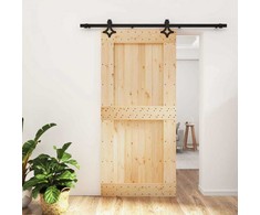 Slankios durys Natūrali ir juoda 95 x 210 cm