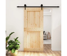 Slankios durys Natūrali ir juoda 95 x 210 cm