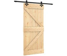 Slankios durys Natūrali ir juoda 95 x 210 cm