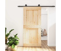 Slankios durys Natūrali ir juoda 95 x 210 cm
