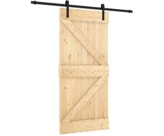Slankios durys Natūrali ir juoda 95 x 210 cm