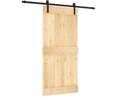Slankios durys Natūrali ir juoda 95 x 210 cm