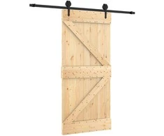 Slankios durys Natūrali ir juoda 95 x 210 cm