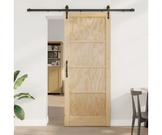 Slankios durys ORKDAL Natūrali ir juoda 86 x 211 cm