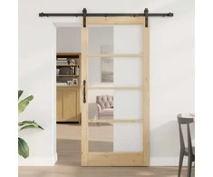 Slankios durys ORKDAL Natūrali ir juoda 93 x 202 cm