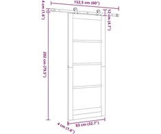 Slankios durys ORKDAL Balta 83 x 202 cm