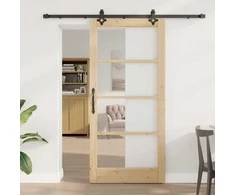 Slankios durys ORKDAL Natūrali ir juoda 93 x 202 cm