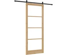Slankios durys Natūrali ir juoda 93 x 232 cm