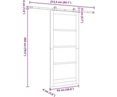 Slankios durys ORKDAL Balta 93 x 211 cm