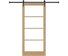 Slankios durys Natūrali ir juoda 93 x 211 cm