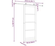Slankios durys ORKDAL Balta 93 x 232 cm